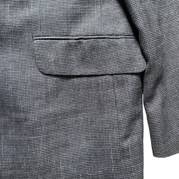 Haupt Mens Blazer 2-Button Gray Checkered Pattern Size 52 - Picture 5 of 14